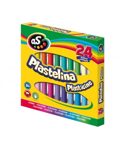 Plastelina AS ASTRA 24 kolory dla dzieci 24 sztuki