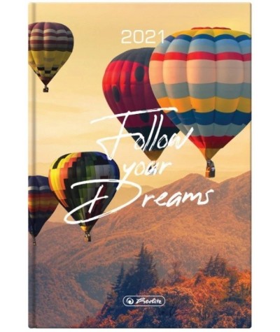Kalendarz 2021 tygodniowy książkowy A5 DREAMS HERLITZ balony
