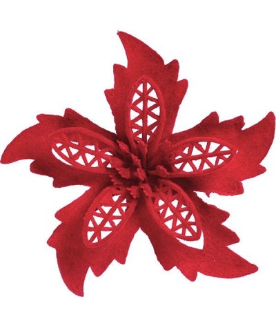 Kwiat poinsecji czerwony ozdoba świąteczna Titanum Craft-Fun 2 sztuki