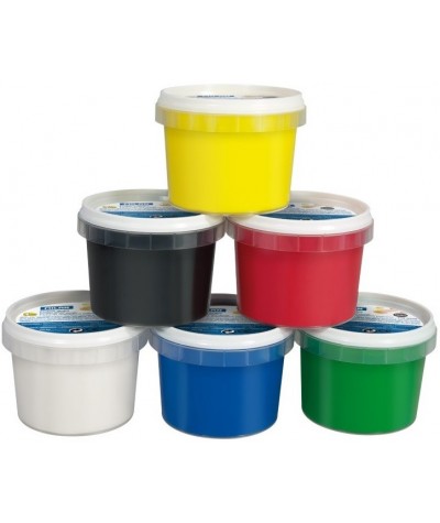 Farby do malowania palcami Milan dla dzieci 6 intensywnych kolorów 100ml