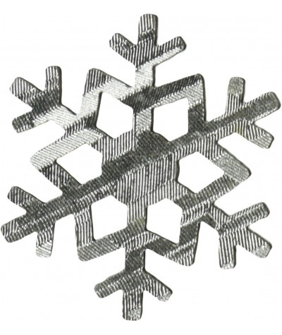 Drewniane dekoracje samoprzylepne Titanum srebrne płatki śniegu 12szt.