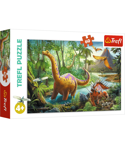 Puzzle TREFL DINOZAURY 60el. dla dzieci w wieku 4+ Wędrówka dinozaurów