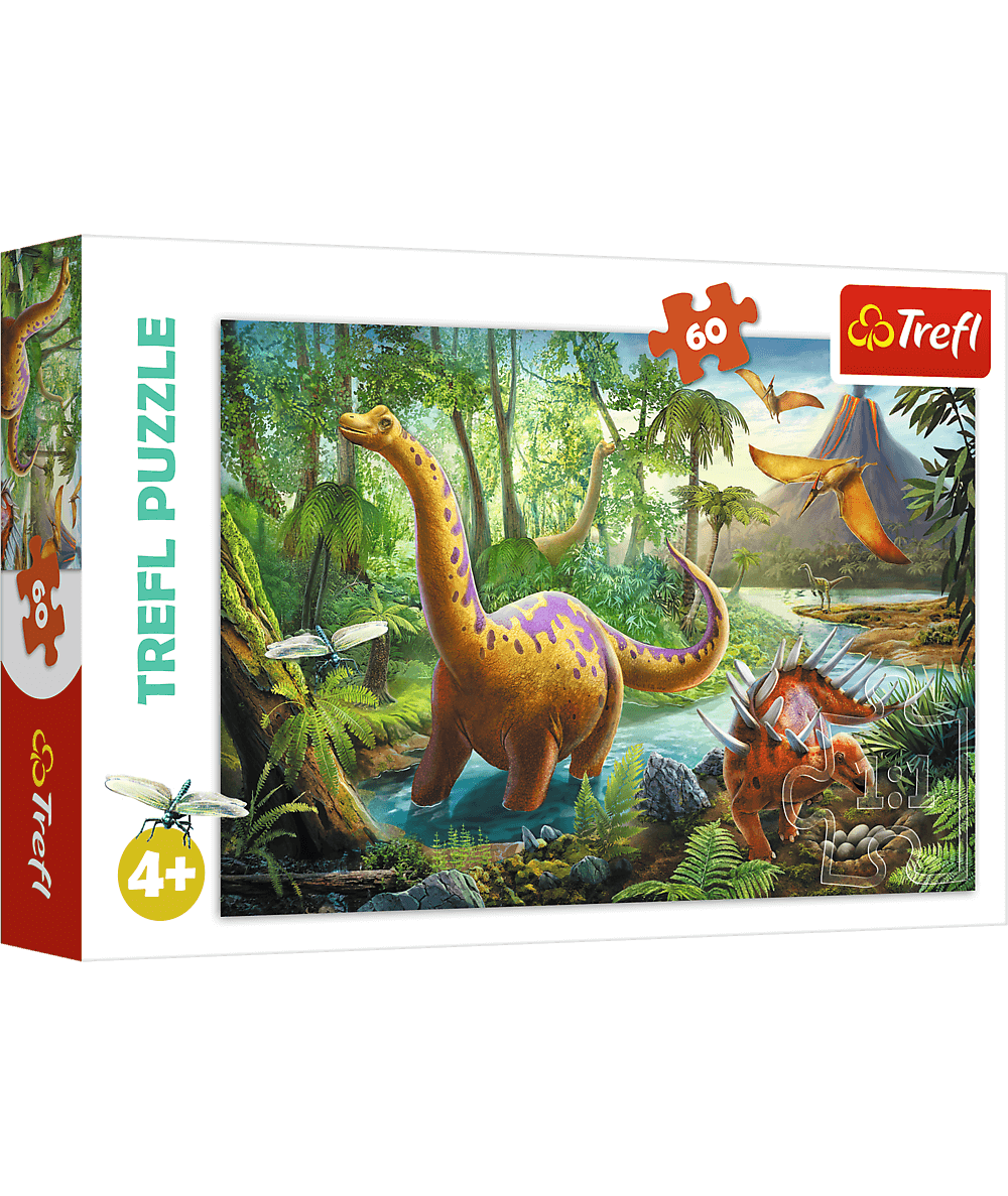 Puzzle TREFL DINOZAURY 60el. dla dzieci w wieku 4+ Wędrówka dinozaurów