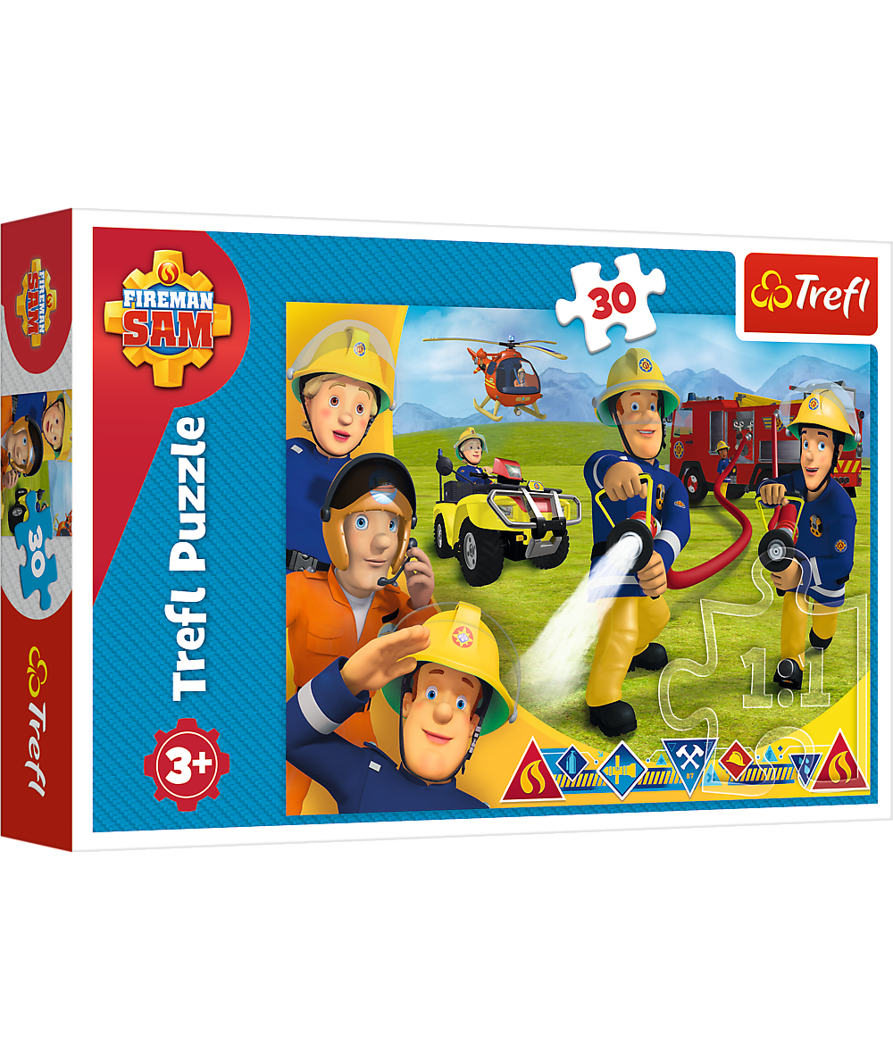 STRAŻAK SAM puzzle Trefl 30 el. dla dzieci 3+ Gotowi by pomagać