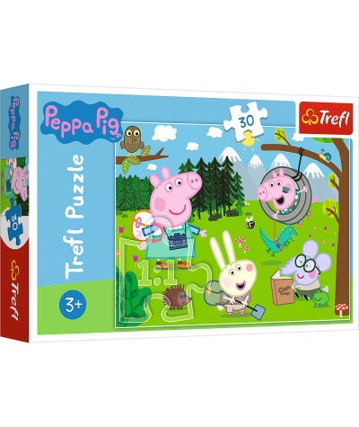 ŚWINKA PEPPA puzzle Trefl 30 el. dla dzieci 3+ Leśna wyprawa