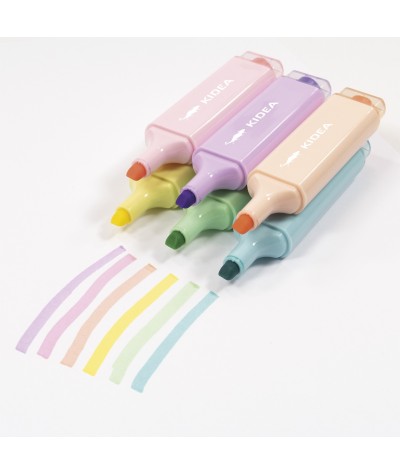 KIDEA Zakreślacze w 6 pastelowych kolorach do zdobienia notatek