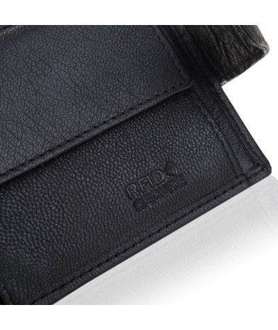 Betlewski portfel męski skórzany Optimal ochrona RFID czarny duży