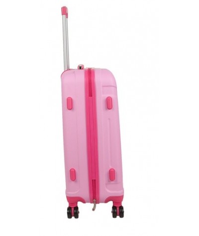 Damska walizka średnia ABS różowa podróżna Paso 24'' obrotowe kółka
