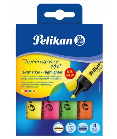 Zakreślacze pastelowe Pelikan Textmarker 490 4 kolory
