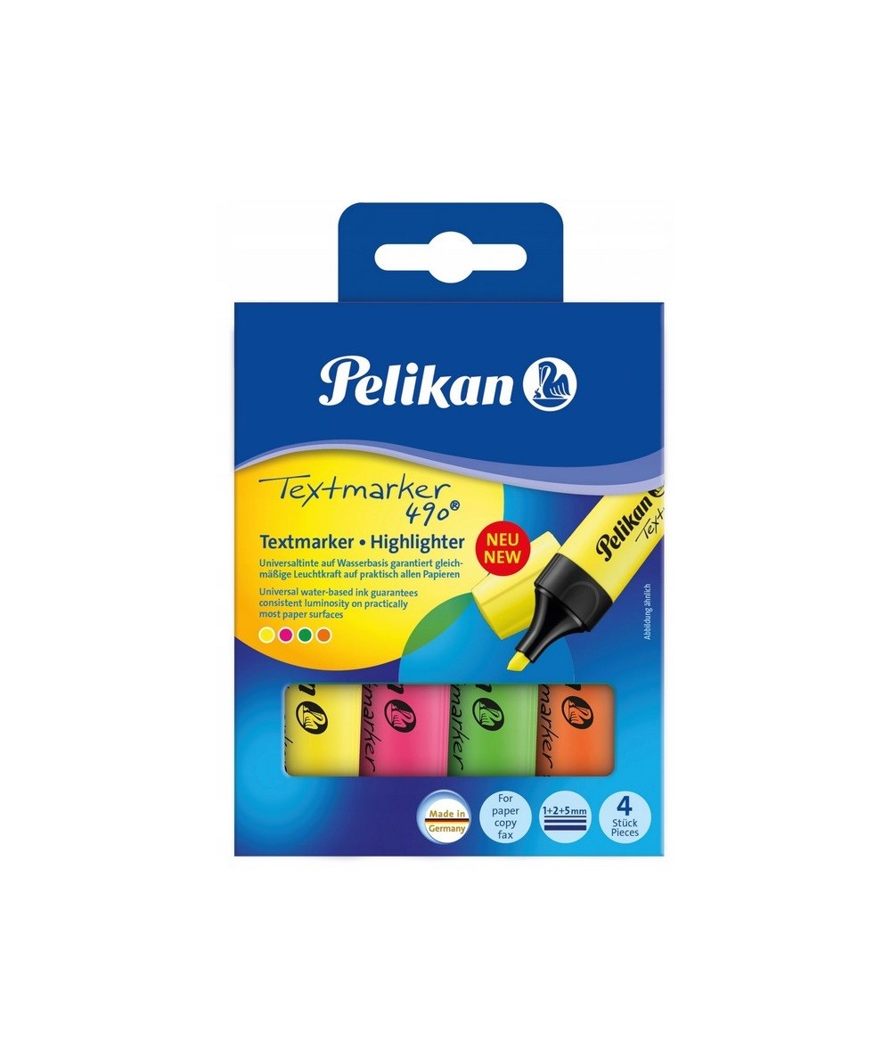 Zakreślacze pastelowe Pelikan Texmarker 490 4 kolory