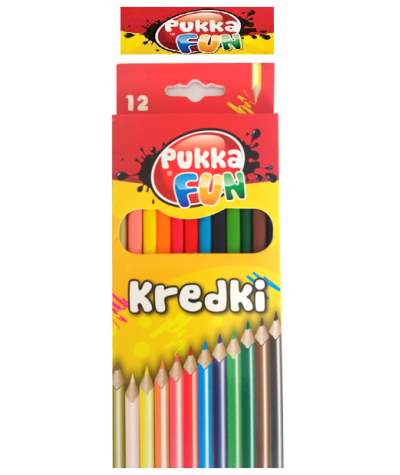 Kredki ołówkowe dla dzieci PUKKA PAD 12 kolorów 3+