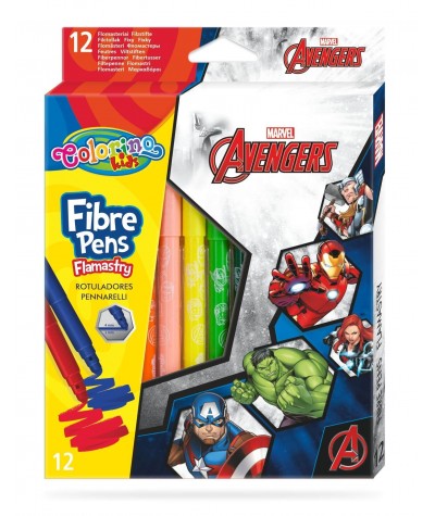 Flamastry pisaki dla dzieci Colorino Disney Avengers 12 kolorów 1-4mm