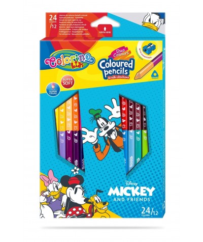 Kredki z Myszką Miki ołówkowe Colorino Disney 24 kol z temperówką