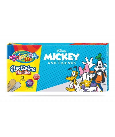 Plastelina dla dzieci MICKEY MOUSE Colorino Kids Disney 12 kolorów
