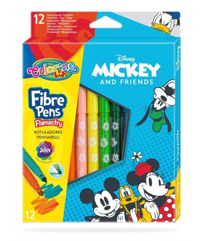 Flamastry z MYSZKĄ MIKI pisaki dla dzieci Colorino Disney 12 kolorów
