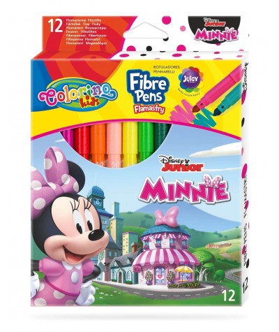 Flamastry dla dziewczynek MYSZKA MINNIE Disney Colorino 12 kolorów