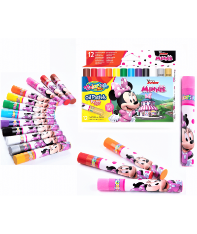 Pastele olejne dla dziewczynki MINNIE MOUSE Colorino Disney 12 kolorów