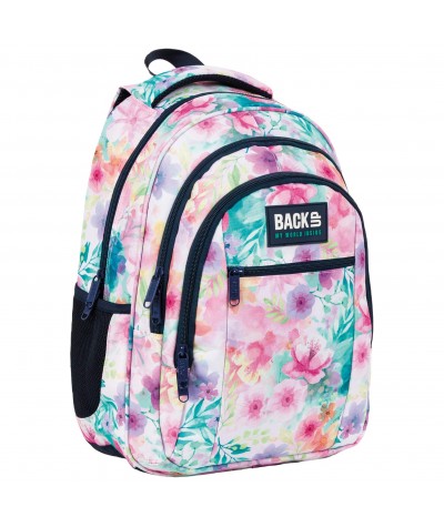 Plecak w kwiaty WIOSENNY BackUP kolorowy szkolny O18
