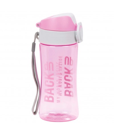 Bidon różowy z tritanu Mini 400ml BPA free BackUP A36