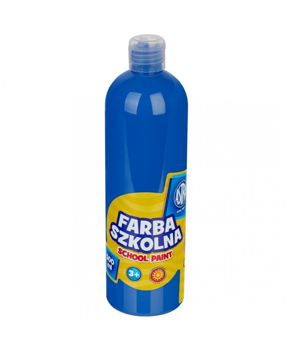 Farba 500ml ASTRA NIEBIESKA CIEMNA szkolna w butelce