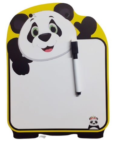 Tablica suchościeralna dla dzieci Panda z flamastrem 26,5x21cm