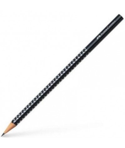 Ołówek Faber-Castell B czarny w kropeczki Sparkle Metallic