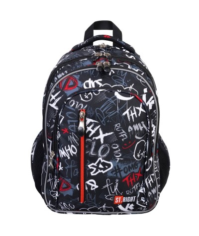 Plecak dla chłopca XD SLANG GRAFFITI ST.RIGHT szkolny czarny BP68