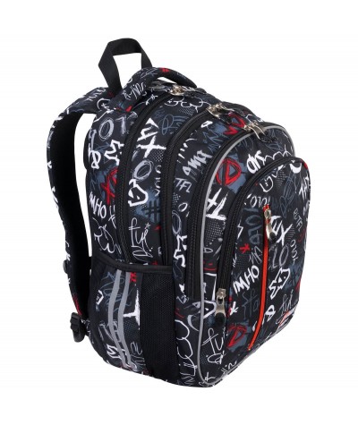 Czarny plecak XD ST.RIGHT SLANG GRAFFITI  638428