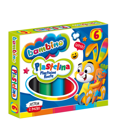 Plastelina Bambino 6 kolorów dla dzieci bezpieczna