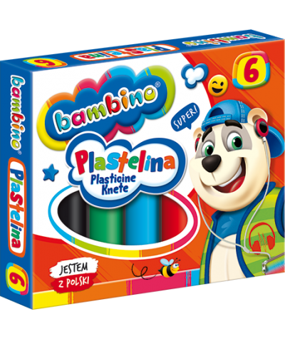 Plastelina Bambino 6 kolorów dla dzieci bezpieczna