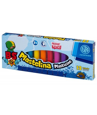 Plastelina ASTRA gra BS LEON 12 kolorów szkolna dla chłopca