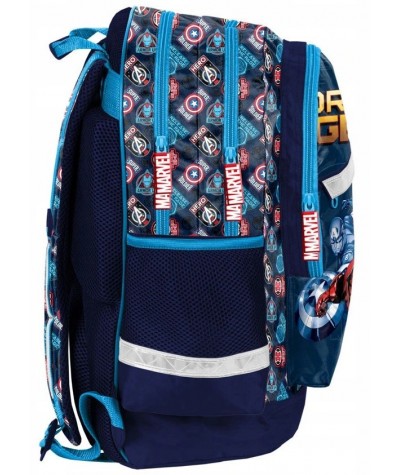 Plecak Avengers Iron Man szkolny Paso dla chłopca niebieski