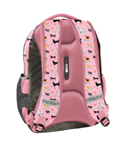 Plecak szkolny z pieskami Paso różowy dla dziewczynki klasy 1-3