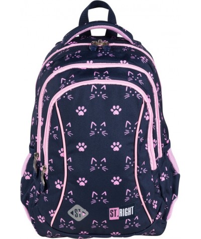 Plecak dla dzieci ST.RIGHT koty do 1 klasy BP26