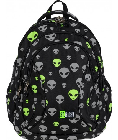Plecak luminescencyjny świecący do szkoły ST.RIGHT Reflective Aliens UFO