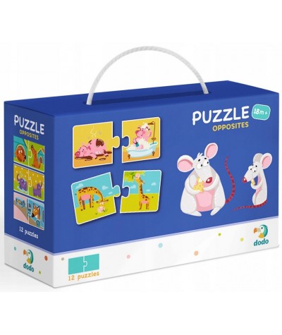 Puzzle DODO duo PRZECIWIEŃSTWA 12x2el. dla dzieci 18m+