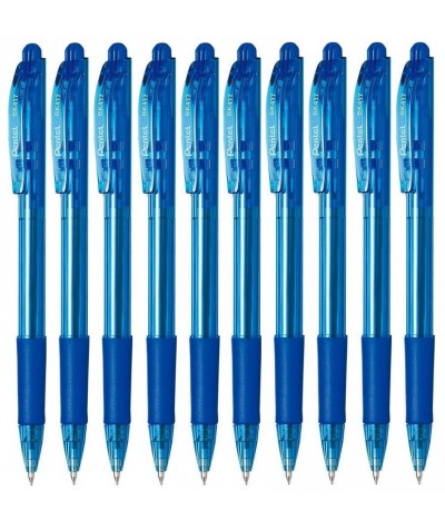 Długopis NIEBIESKI PENTEL WOW 10 SZTUK ZESTAW 0,7mm BK-417C