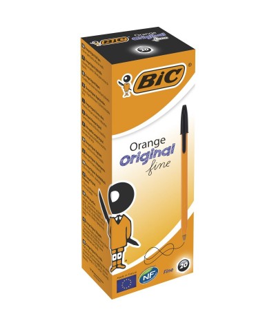 Długopis BIC ORANGE czarny jednorazowy 0,7 zestaw 20 sztuk szkolny 