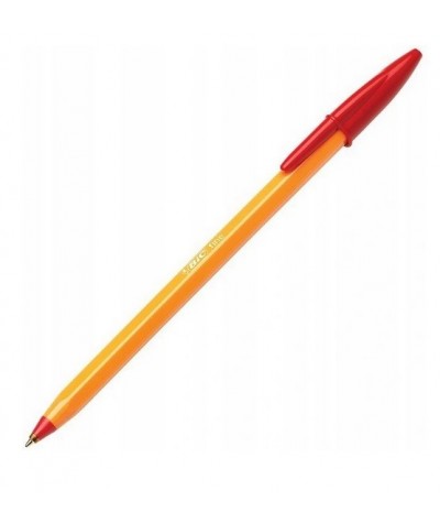 Długopis BIC ORANGE CZERWONY jednorazowy 0,7 zestaw 20 sztuk BIUROWY