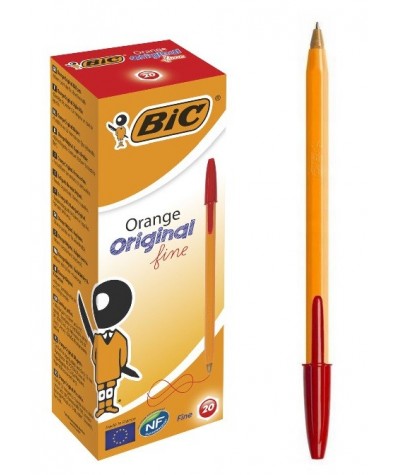 Długopis BIC ORANGE CZERWONY jednorazowy 0,7 zestaw 20 sztuk BIUROWY