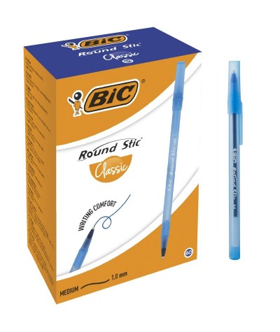Długopis BIC ROUND STIC NIEBIESKI 60 SZTUK olejowy 1mm