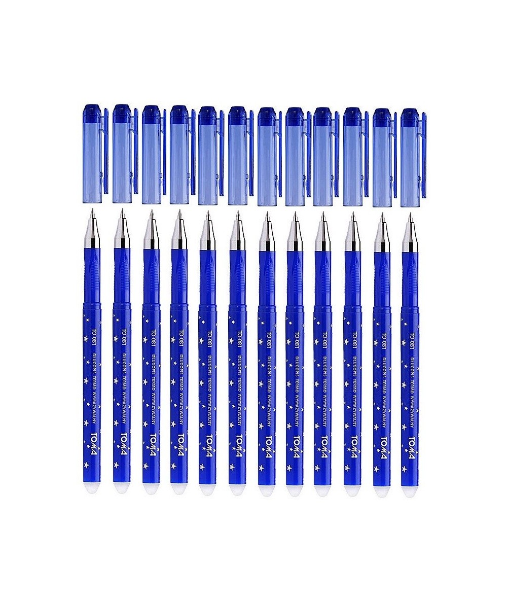 Długopis wymazywalny TOMA TERMIO TO-081 12 SZTUK 0,5mm niebieski
