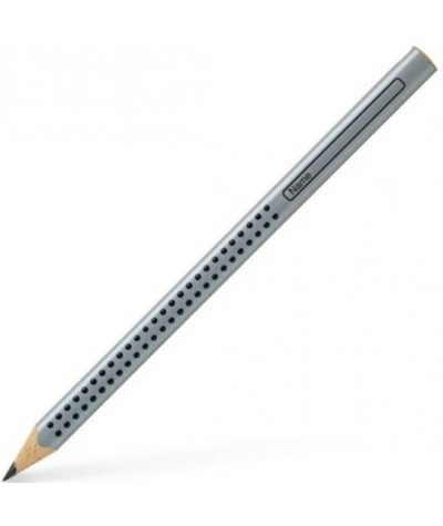 Ołówek Faber-Castell JUMBO GRIP B do nauki pisania SREBRNY GRUBY