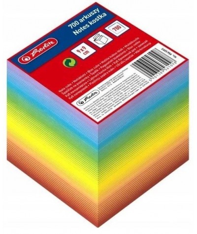 Kostka papierowa kolorowa klejona HERLITZ notes 9x9cm 700 kartek Big Rainbow