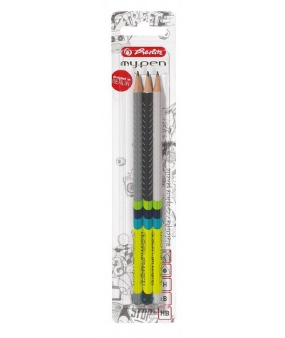 Ołówek szkolny Herlitz, zestaw 3 ołówków szkolnych