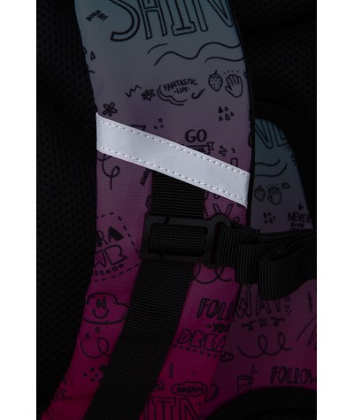 Plecak dla dziecka ombre napisy CoolPack Pink Scribble szkolny Jerry