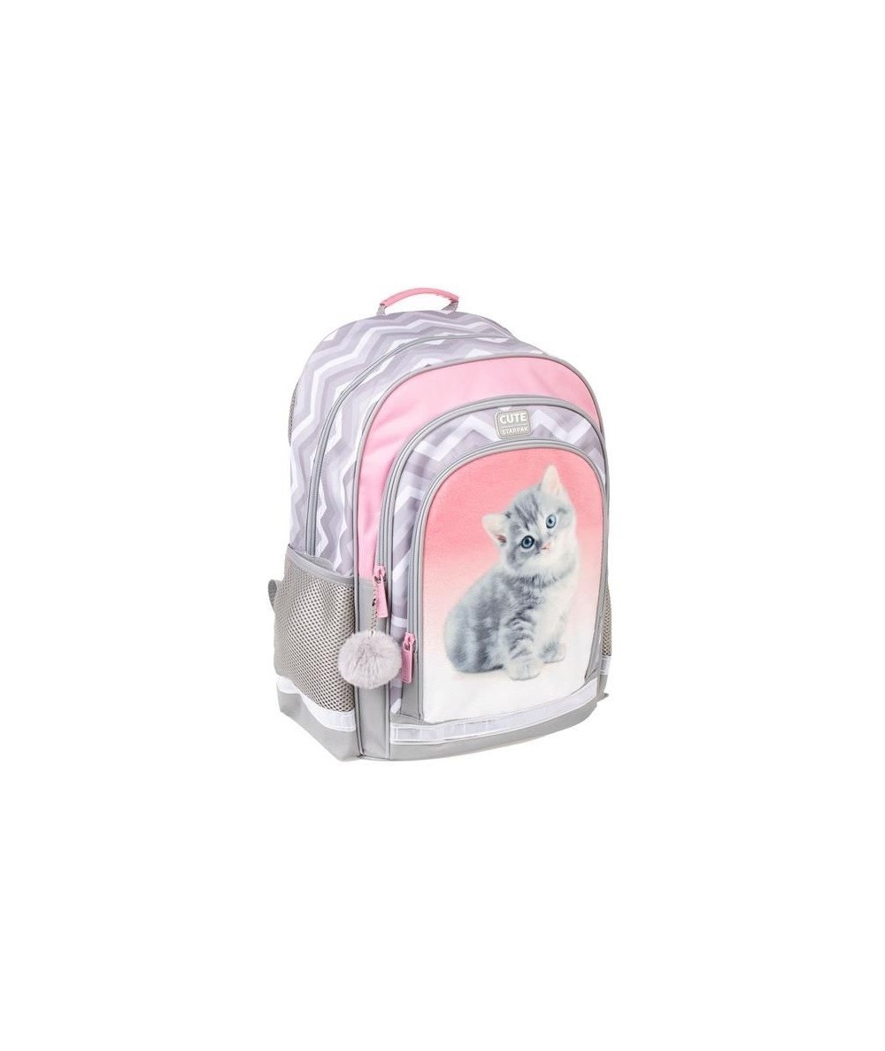 Plecak szkolny dla dziewczynki STARPAK KITTY z kotkiem
