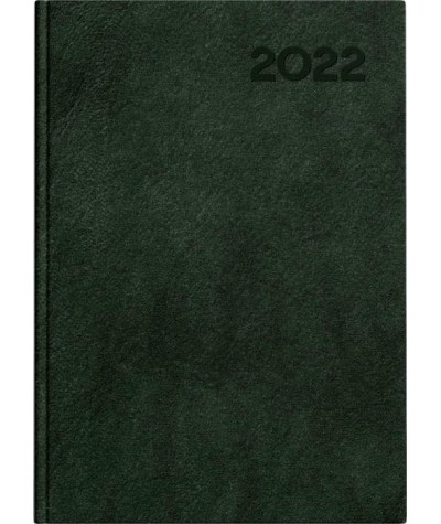 Kalendarz książkowy 2022 dzienny A5 TOP 2000 ZIELONY Basic