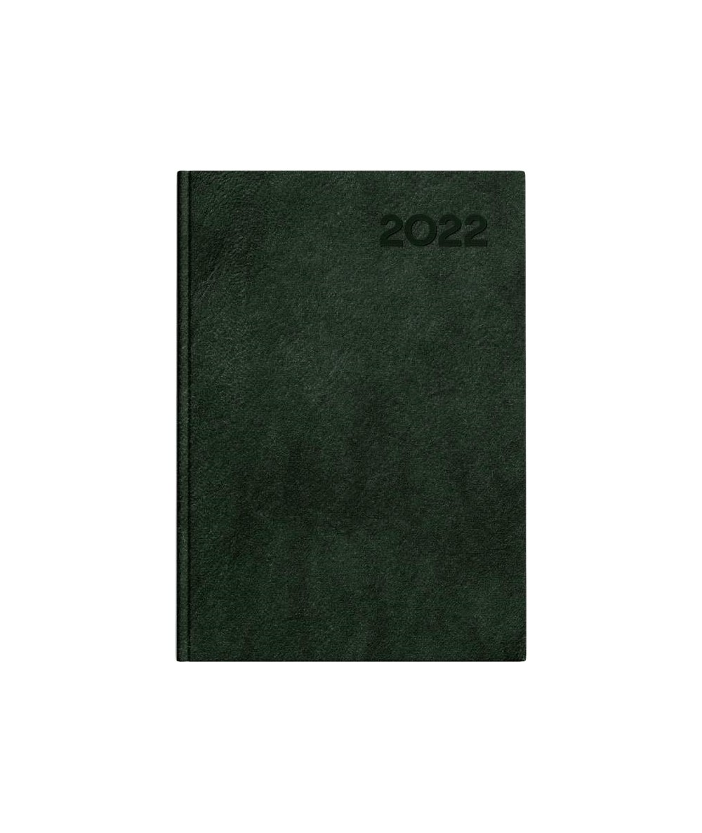 Kalendarz książkowy 2022 dzienny A5 TOP 2000 ZIELONY Basic