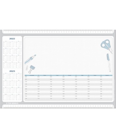 Kalendarz biuwar planer na biurko 2022 plan lekcji notes linijka 48x32,5cm 30 kartek TOP-2000